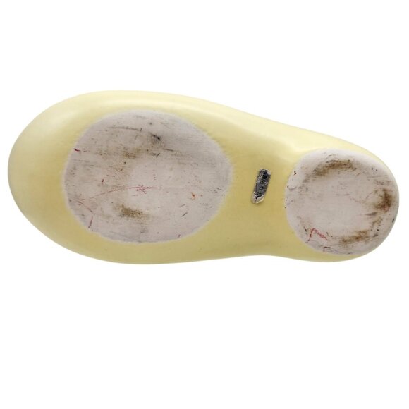 Vintage Ceramic Dutch shoe Clog Yellow Made in Taiwan 6.5" Cottagecore European - Picture 5 of 8